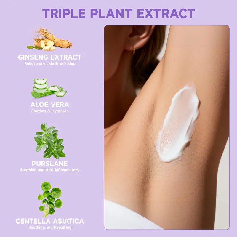 Pain-Free Hair Removal Spray for Sensitive Skin – Gentle & Fast-Acting Formula with Ginseng, Aloe & Hyaluronic Acid