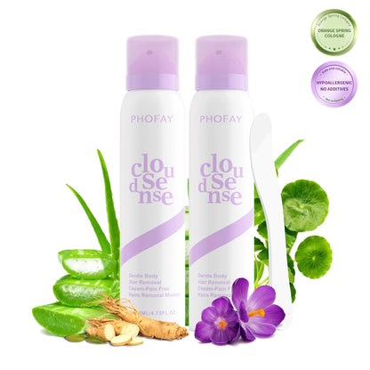 Pain-Free Hair Removal Spray for Sensitive Skin – Gentle & Fast-Acting Formula with Ginseng, Aloe & Hyaluronic Acid