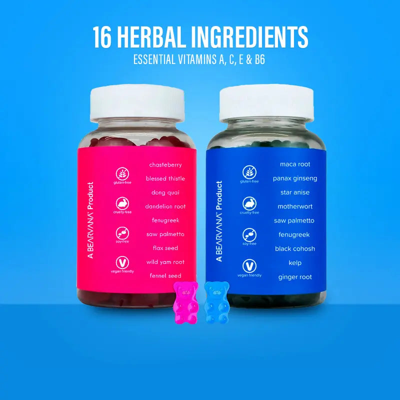 Women's Wellness Gummies, Herbal Blend with Vitamins A, C, E & B6, Berry Flavor, 120 Gummies, One-Month Supply