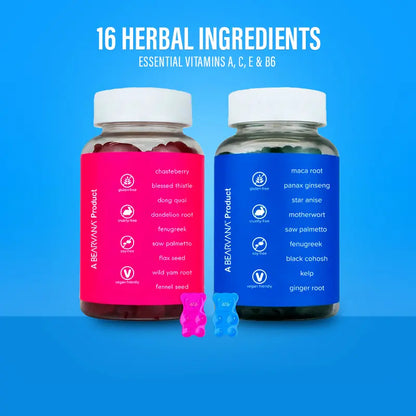 Women's Wellness Gummies, Herbal Blend with Vitamins A, C, E & B6, Berry Flavor, 120 Gummies, One-Month Supply